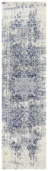 Horizon White Navy Transitional Rug