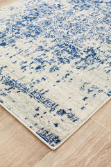 Horizon White Navy Transitional Rug