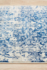 Horizon White Navy Transitional Rug