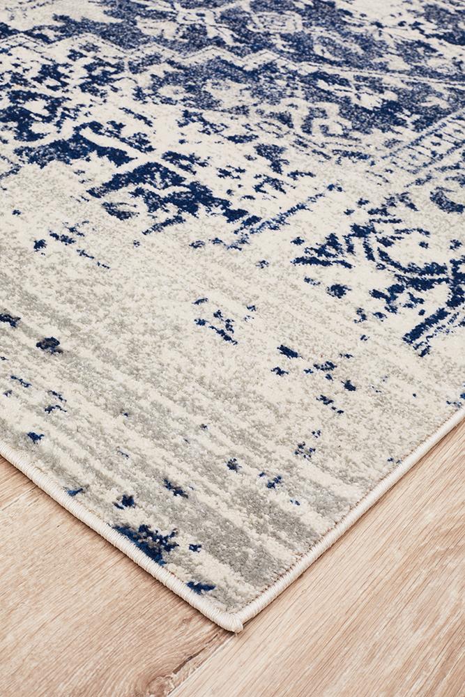 Horizon White Navy Transitional Rug – Lost Design Society Rugs