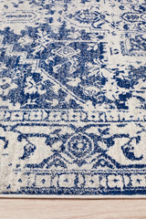 Horizon White Navy Transitional Rug