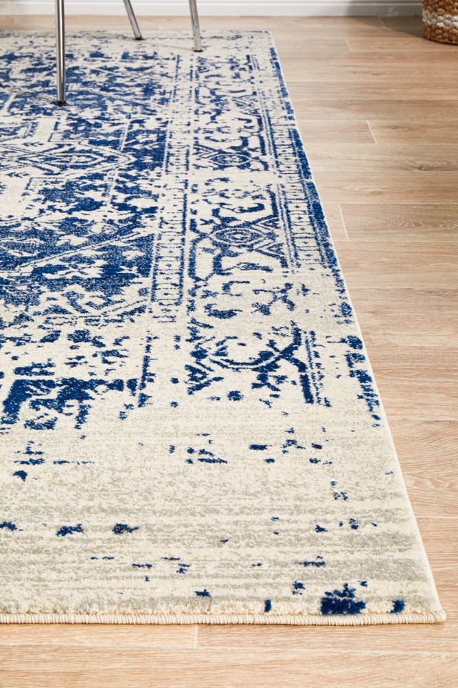 Horizon White Navy Transitional Rug – Lost Design Society