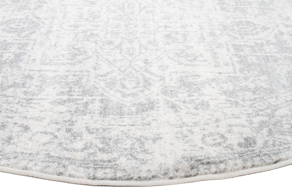 Dream White Silver Transitional Rug - Lost Design Society