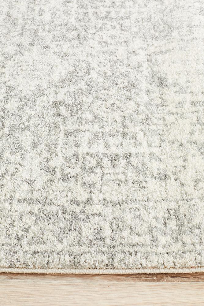 Dream White Silver Transitional Rug