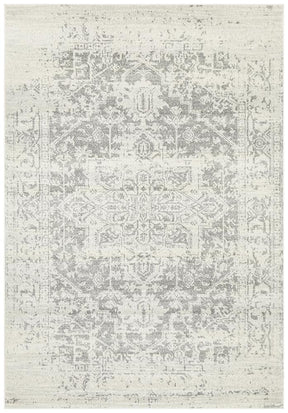 Dream White Silver Transitional Rug - Lost Design Society