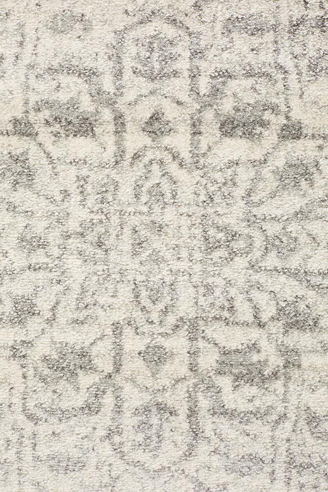 Dream White Silver Transitional Rug