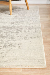 Dream White Silver Transitional Rug