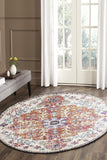 Carnival White Transitional Round Rug