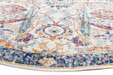 Peacock Ivory Transitional Round Rug