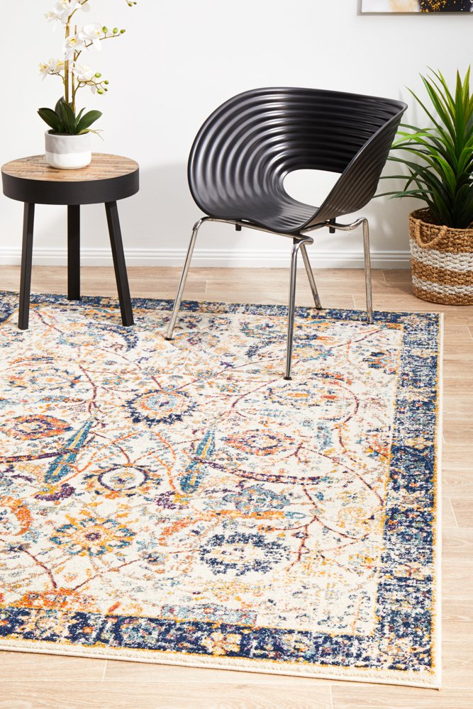 Peacock Ivory Transitional Rug