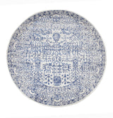 Frost Blue Transitional Round Rug