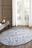 Frost Blue Transitional Round Rug