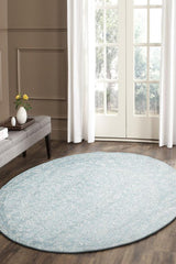 Depth Blue Transitional Round Rug