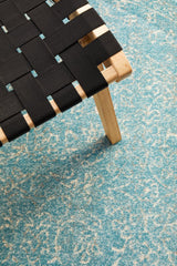 Depth Blue Transitional Round Rug