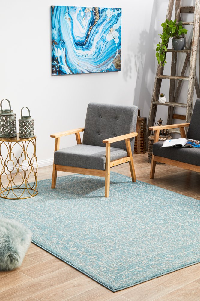 Depth Blue Transitional Rug