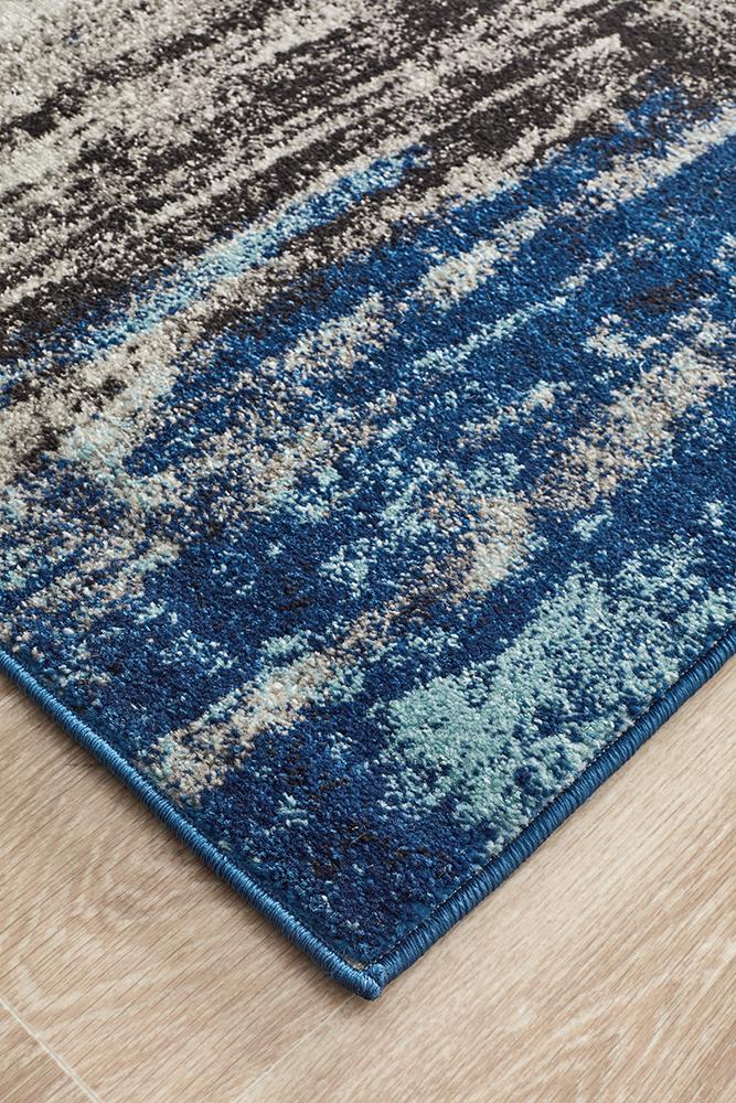 Transpose Blue Transitional Rug – Lost Design Society