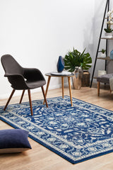 Release Navy Transitional Rug