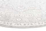 Silver Flower Transitional Round Rug