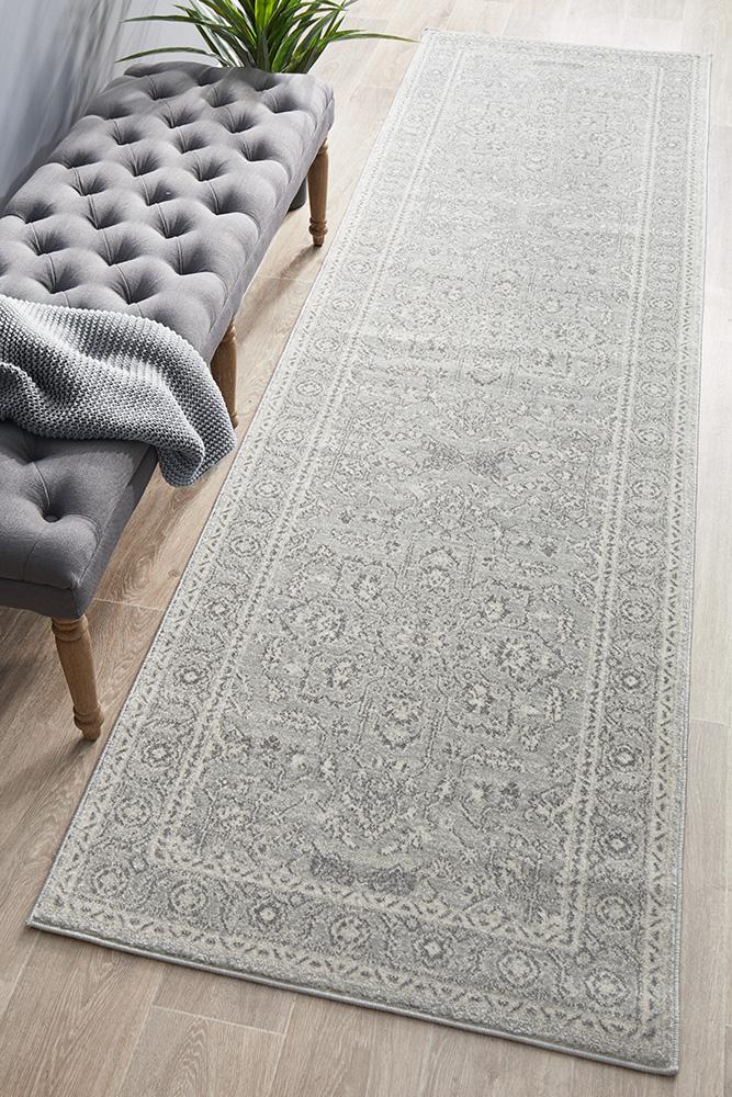 Silver Flower Transitional Rug