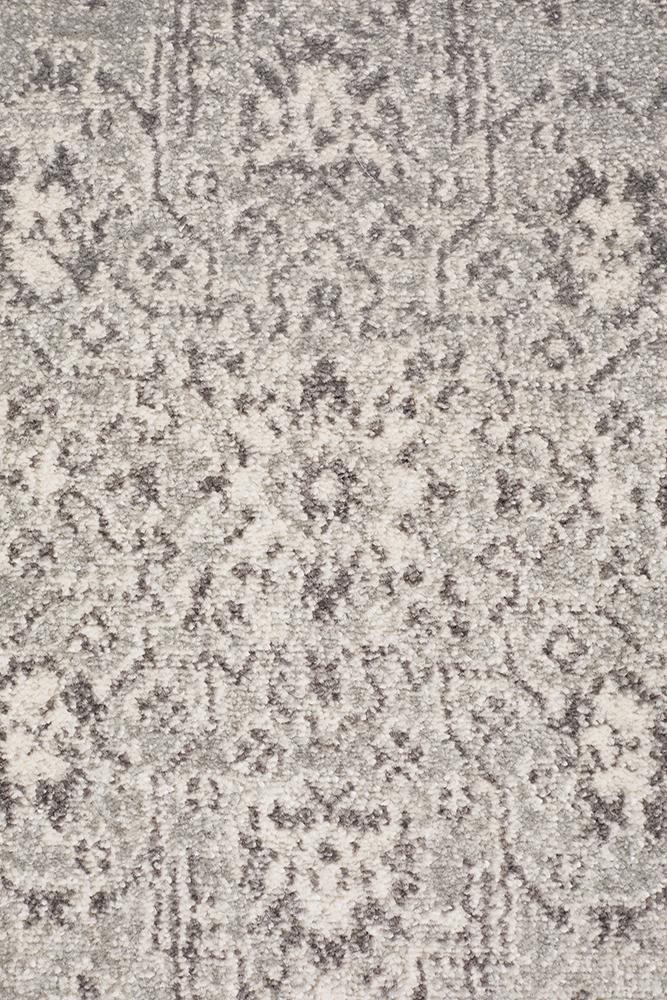 Silver Flower Transitional Rug