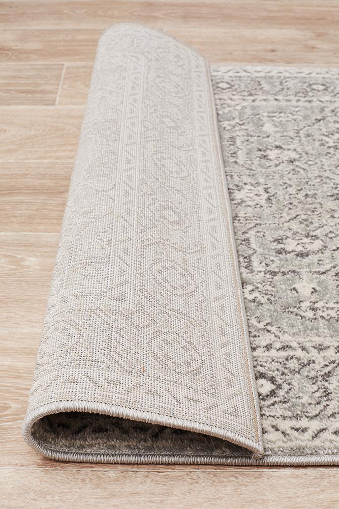 Silver Flower Transitional Rug