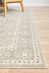 Silver Flower Transitional Rug