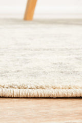 Winter White Transitional Round Rug