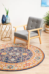 Splash Multi Transitional Round Rug