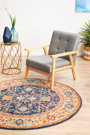 Splash Multi Transitional Round Rug - Lost Design Society