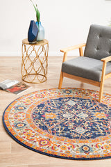 Splash Multi Transitional Round Rug