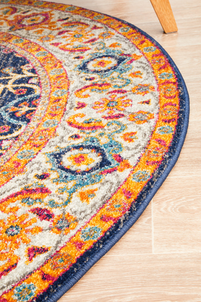 Splash Multi Transitional Round Rug