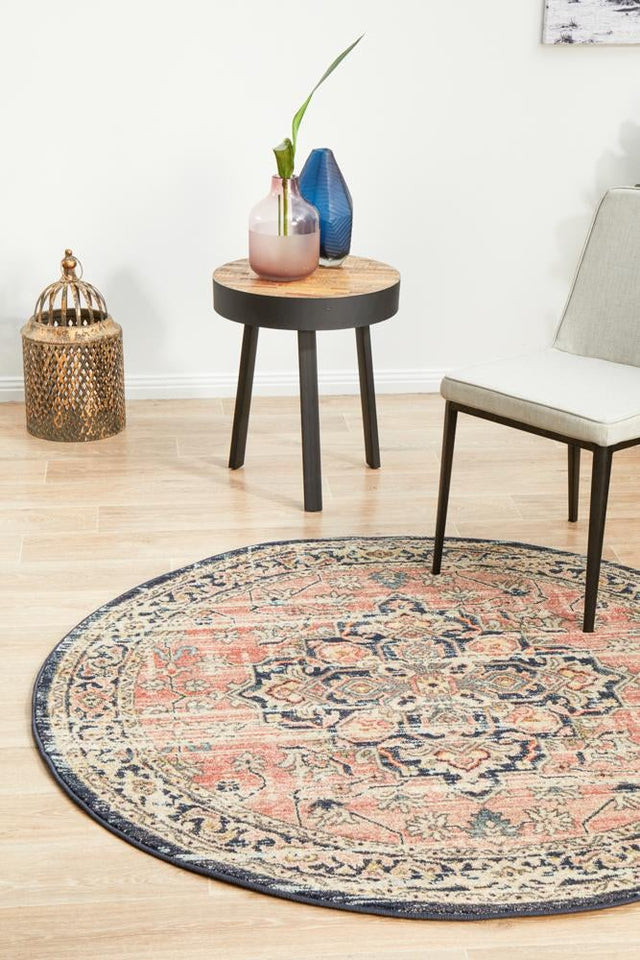 Estate Brick Round Transitional Rug