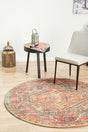 Estate Crimson Round Transitional Rug