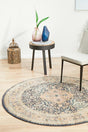 Estate Midnight Navy Round Transitional Rug