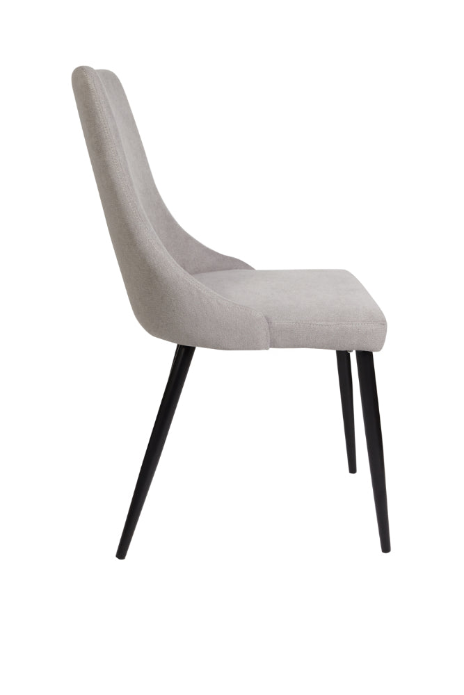 Biota Light Grey Fabric Dining Chairs - Set of 2