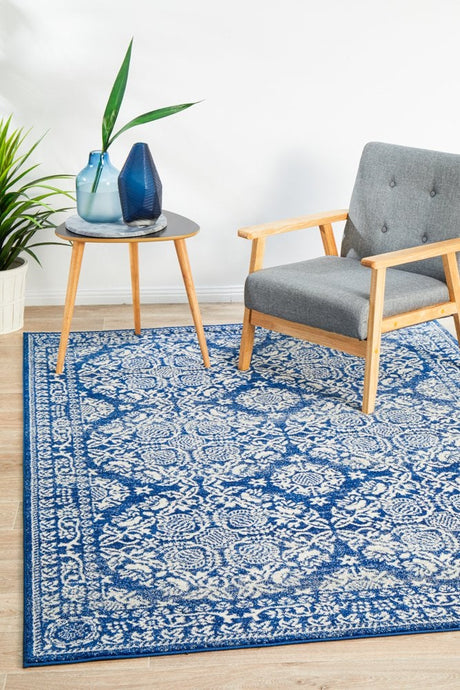 Gwyneth Stunning Transitional Navy Rug