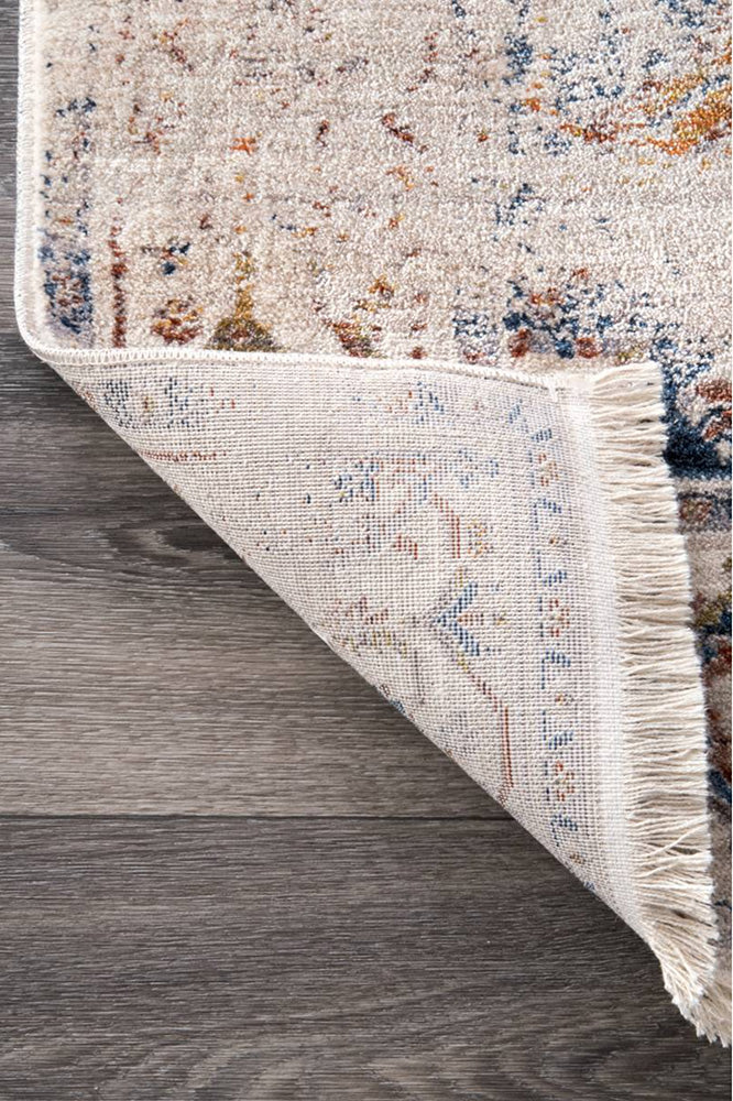 Kashim Ivory Transitional Tasselled Rug