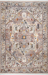 Kashim Mushroom Transitional Tasselled Rug