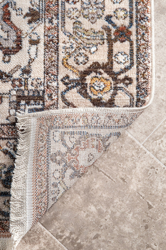 Kashim Mushroom Transitional Tasselled Rug