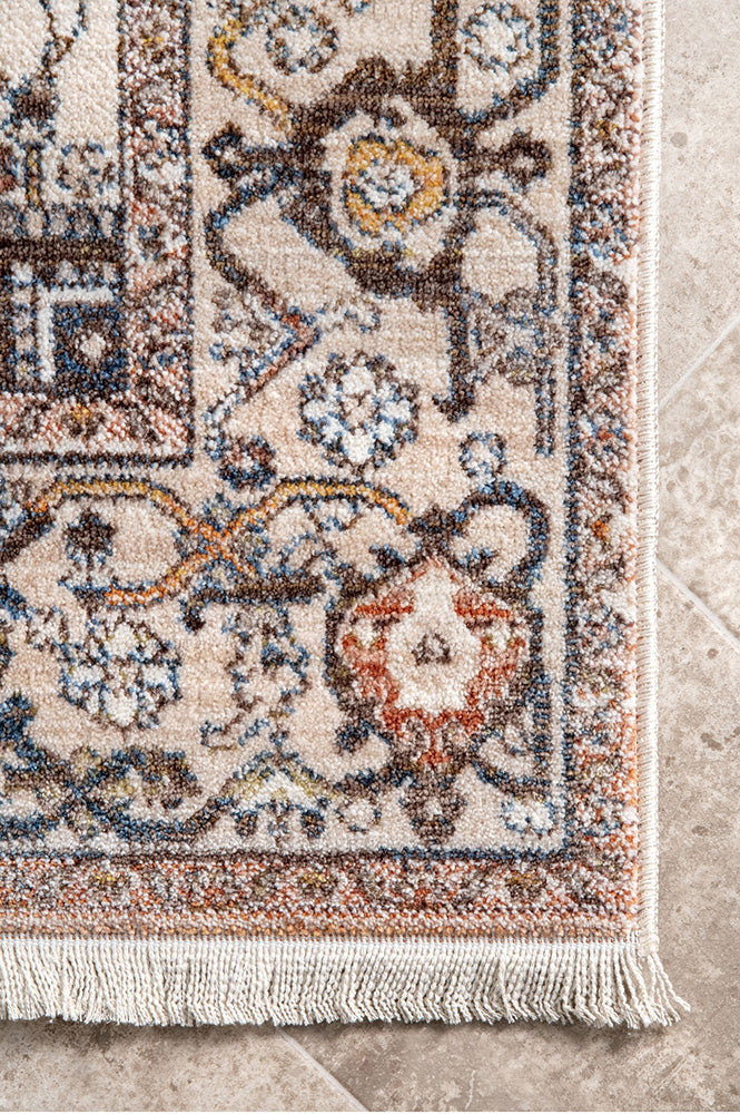 Kashim Mushroom Transitional Tasselled Rug