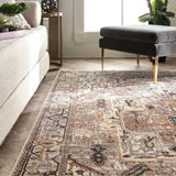 Kashim Mushroom Transitional Tasselled Rug