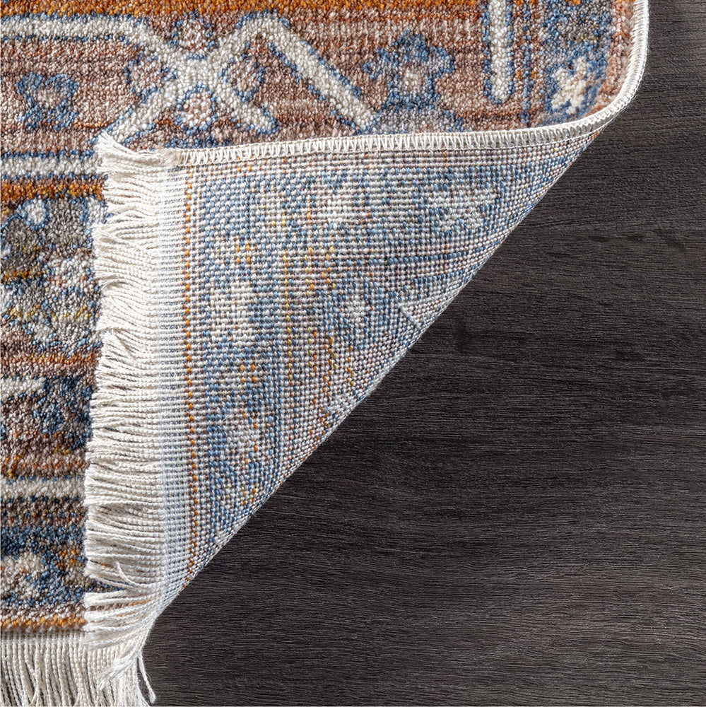 Kashim Rust Transitional Tasselled Rug