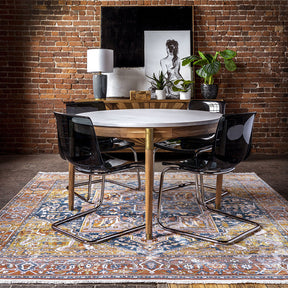 Kashim Rust Transitional Tasselled Rug - Lost Design Society