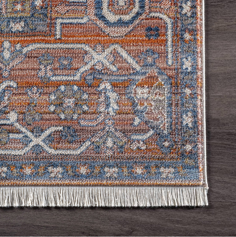 Kashim Rust Transitional Tasselled Rug