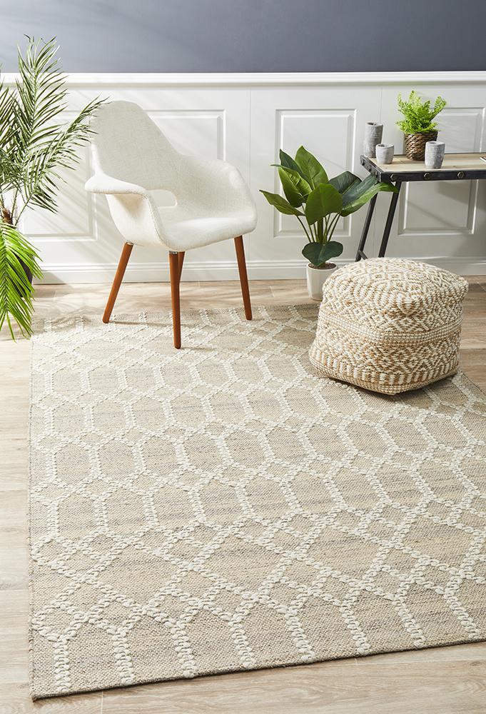 Albany Wool Blend Beige Rug