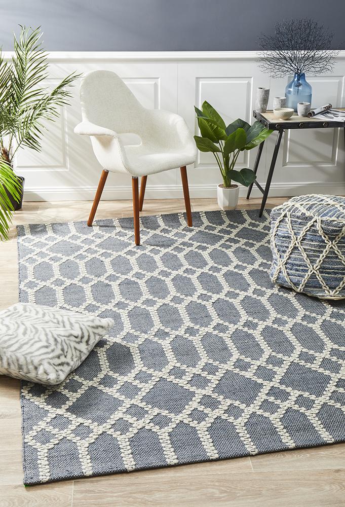 Albany Wool Blend Blue Rug