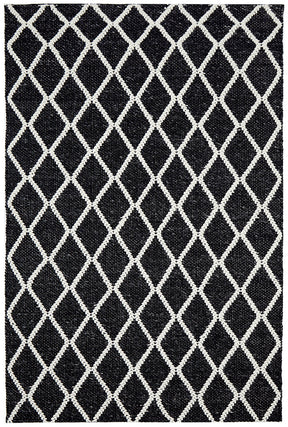 Raya Black Wool Blend Rug