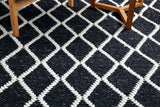 Raya Black Wool Blend Rug