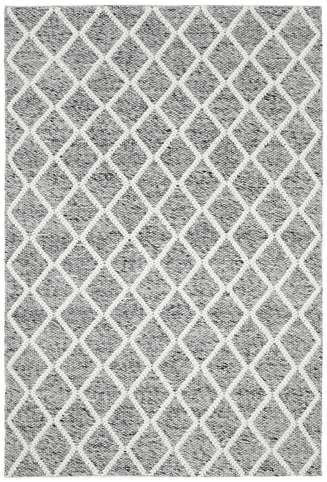 Raya Grey Wool Blend Rug