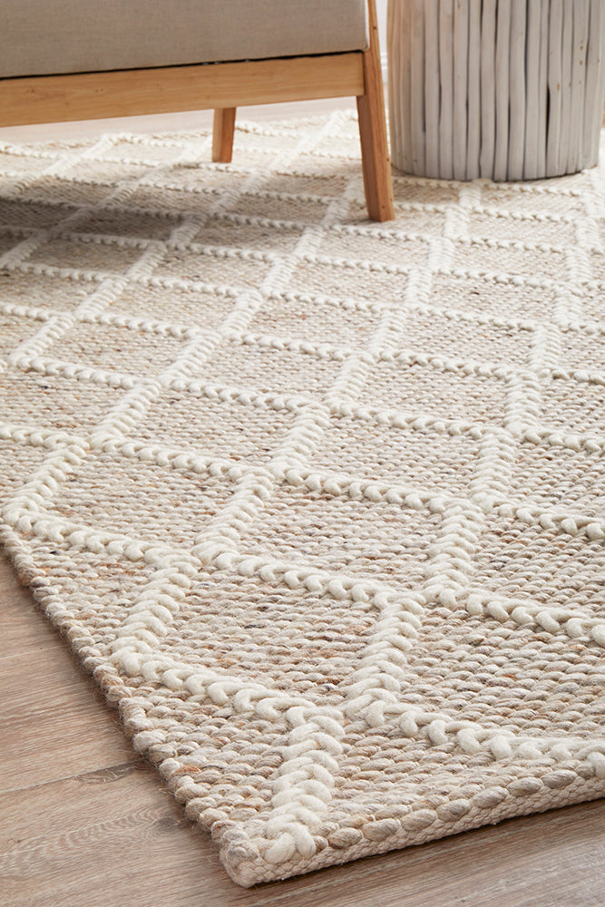 Raya Natural Wool Blend Rug